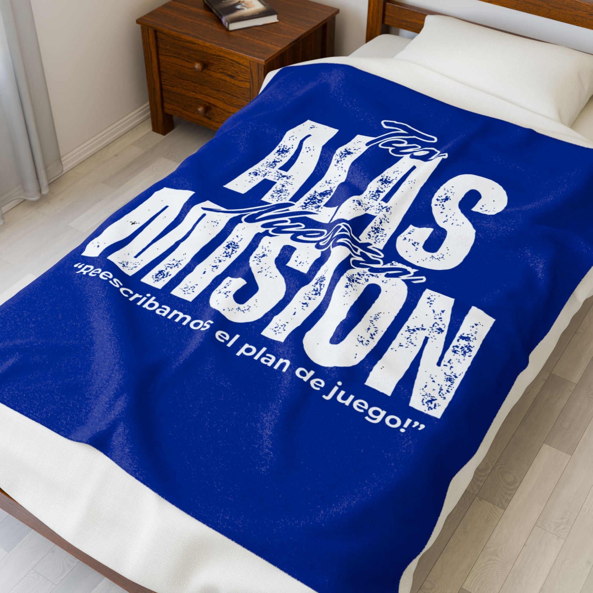 Tus Alas. Nuestra Misión. Manta de Felpa Velveteen